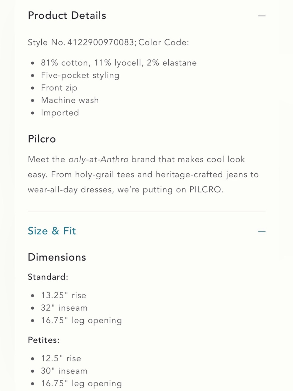 Anthropologie Pilcro Uptown High-Rise Wide-Leg Jeans N262-7 - Picture 13 of 13